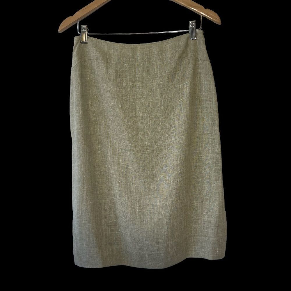 Emanuel Emanuel Ungaro Tan Textured Skirt Sz 10